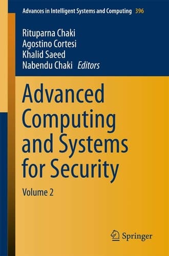 Advanced Computing and Systems for Security Volume 2