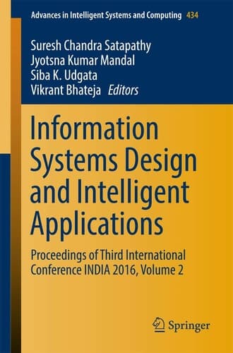 Information Systems Design and Intelligent Applications Proceedings of Third International Conference INDIA 2016, Volume 2
