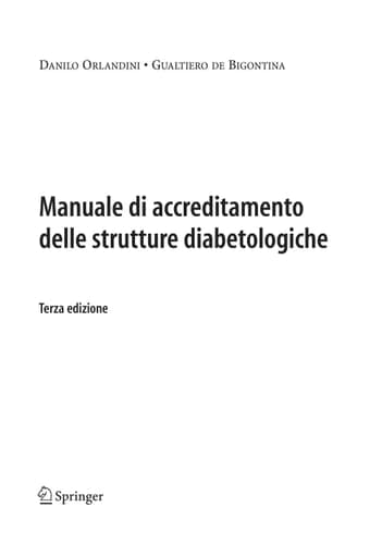 Manuale di accreditamento delle strutture diabetologiche