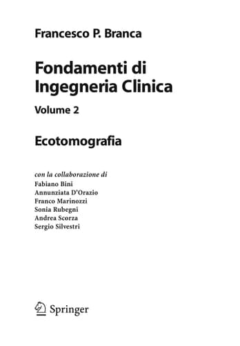 Fondamenti di Ingegneria Clinica Volume 2: Ecotomografia
