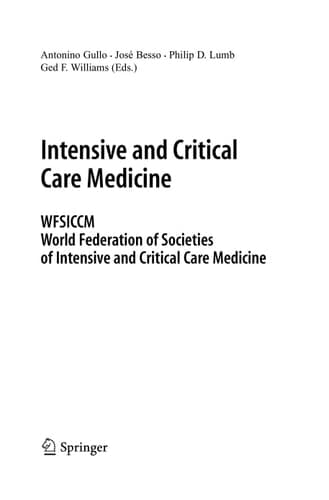 Intensive and Critical Care Medicine WFSICCM World Federation of Societies of Intensive and Critical Care Medicine