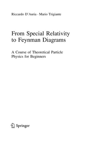 From Special Relativity to Feynman Diagrams A Course of Theoretical Particle Physics for Beginners