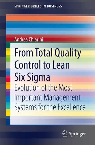 From Total Quality Control to Lean Six Sigma Evolution of the Most Important Management Systems for the Excellence