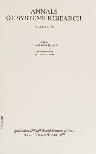 Annals of Systems Research Volume 7