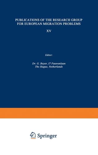 Acculturation and Occupation: A Study of the 1956 Hungarian Refugees in the United States (Research Group for European Migration Problems, 15)