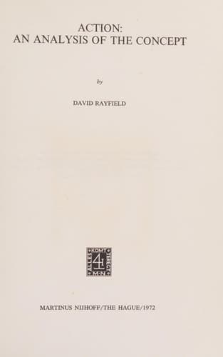 Action: An Analysis of the Concept