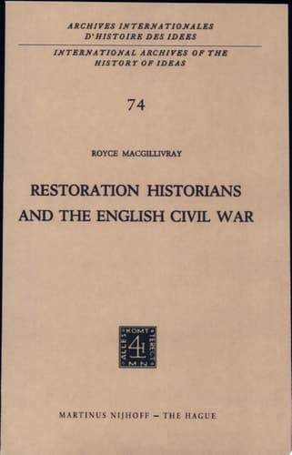 Restoration Historians and the English Civil War
