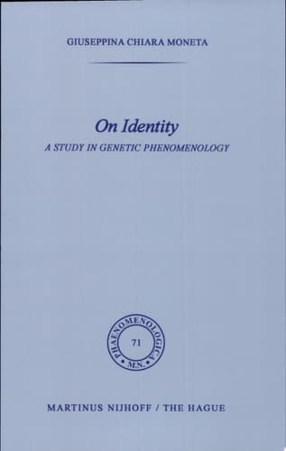 On Identity A Study in Genetic Phenomenology