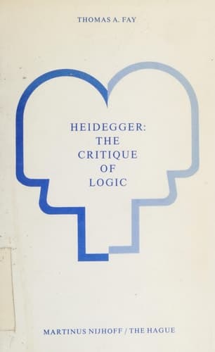 Heidegger: The Critique of Logic