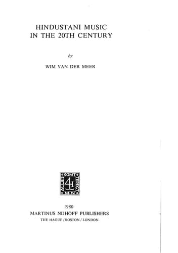 Hindustani Music in the 20th Century