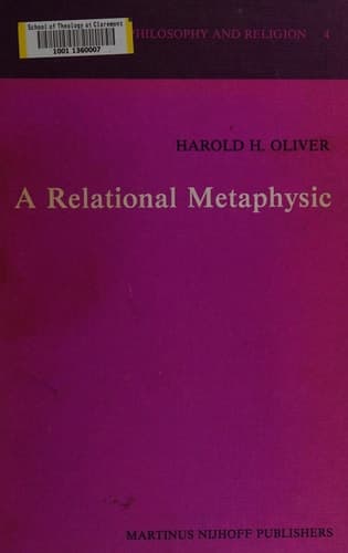 A Relational Metaphysic (Studies in Philosophy and Religion, 4)