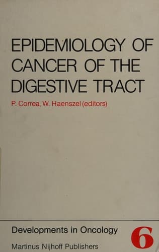Epidemiology of Cancer of the Digestive Tract