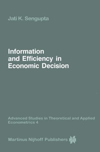 Information and Efficiency in Economic Decision (Advanced Studies in Theoretical and Applied Econometrics, 4)