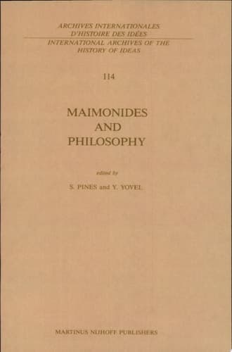 Maimonides and Philosophy