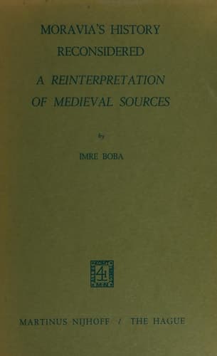 Moravia’s History Reconsidered a Reinterpretation of Medieval Sources: A Reinterpretation of Medieval Sources