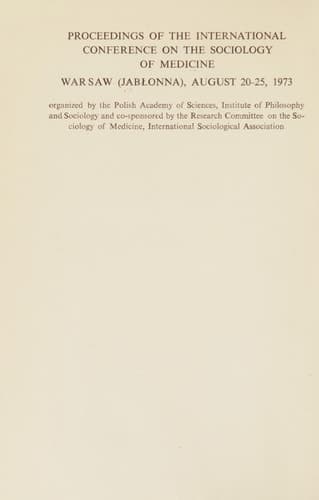 Health, Medicine, Society