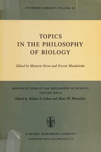 Topics in the Philosophy of Biology