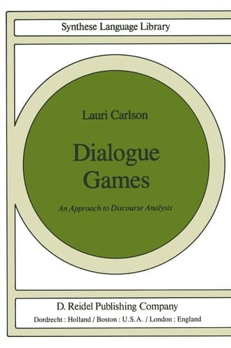 Dialogue Games An Approach to Discourse Analysis