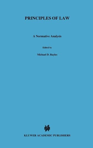 Principles of Law A Normative Analysis