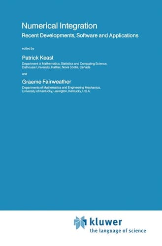 Numerical Integration Recent Developments, Software and Applications