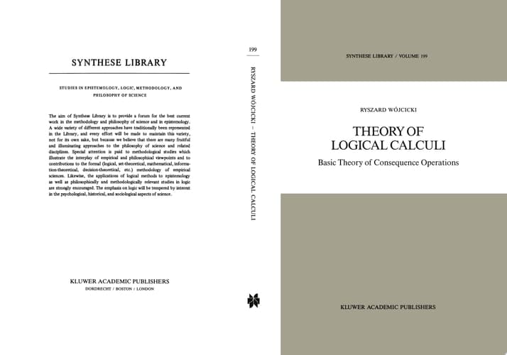 Theory of Logical Calculi Basic Theory of Consequence Operations