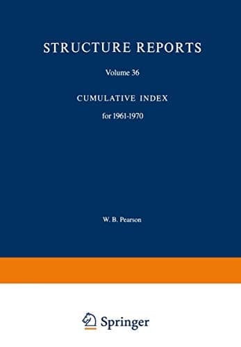Structure Reports Volume 36: Cumulative Index for 1961–1970
