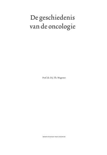 Geschiedenis van de oncologie