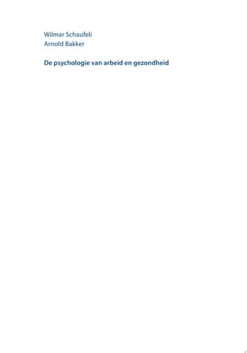 De psychologie van arbeid en gezondheid