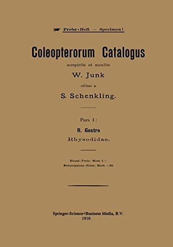 Coleopterorum catalo gus 1