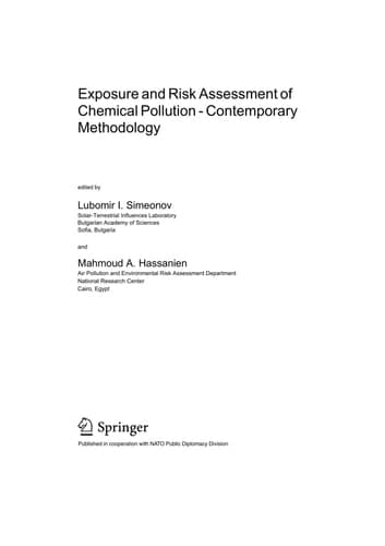 Exposure and Risk Assessment of Chemical Pollution - Contemporary Methodology