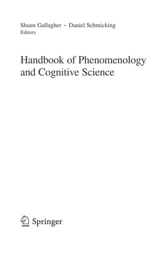 Handbook of Phenomenology and Cognitive Science