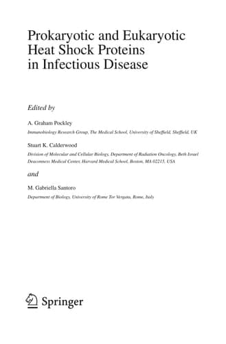 Prokaryotic and Eukaryotic Heat Shock Proteins in Infectious Disease