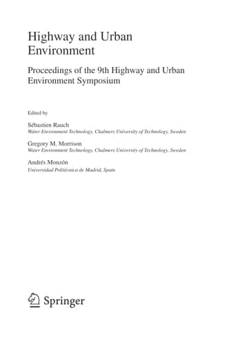 Highway and Urban Environment Proceedings of the 9th Highway and Urban Environment symposium
