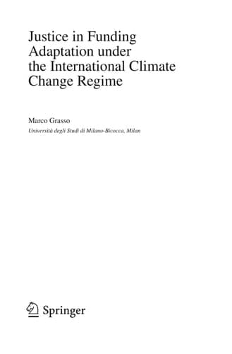 Justice in Funding Adaptation under the International Climate Change Regime