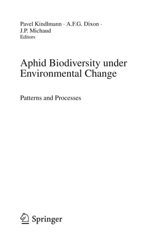 Aphid Biodiversity under Environmental Change Patterns and Processes