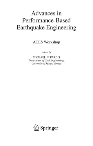 Advances in Performance-Based Earthquake Engineering