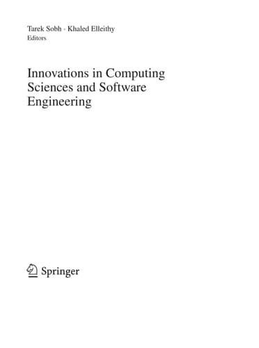 Innovations in Computing Sciences and Software Engineering
