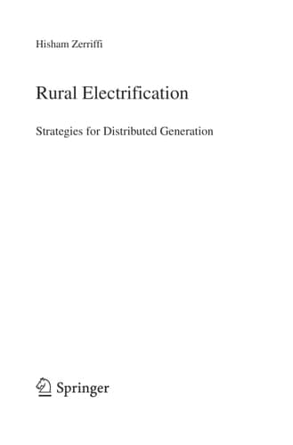 Rural Electrification Strategies for Distributed Generation