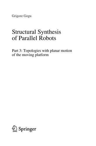 Structural Synthesis of Parallel Robots Part 3: Topologies with Planar Motion of the Moving Platform