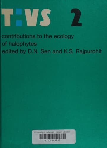 Contributions to the Ecology of Halophytes