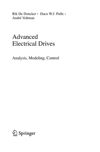Advanced Electrical Drives: Analysis, Modeling, Control (Power Systems)