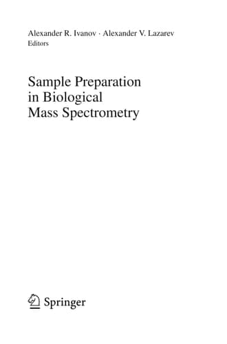 Sample Preparation in Biological Mass Spectrometry