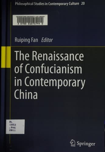 The Renaissance of Confucianism in Contemporary China