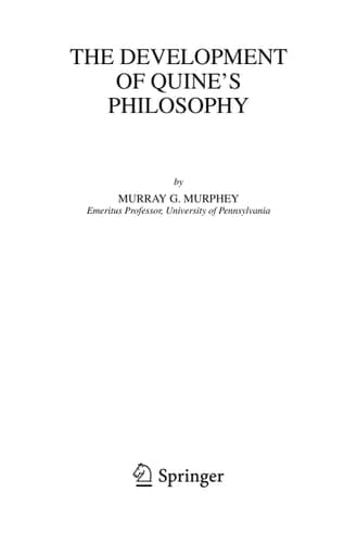 The Development of Quine's Philosophy