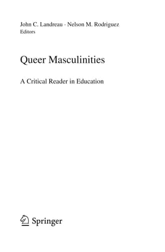 Queer Masculinities A Critical Reader in Education