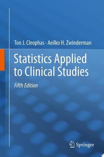 Statistics Applied to Clinical Studies