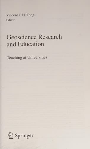 Geoscience Research and Education Teaching at Universities