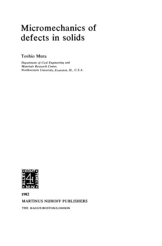 Micromechanics of defects in solids