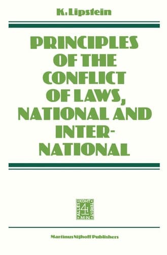 Principles of the Conflict of Laws National and International