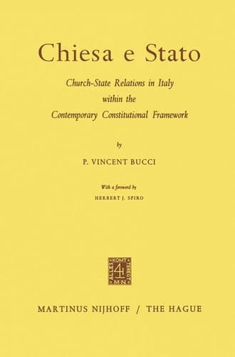 Chiesa e Stato Church-State Relations in Italy within the Contemporary Constitutional Framework
